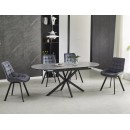 Стол обеденный SIGNAL GASTON Ceramic серый/черный 140-180/80